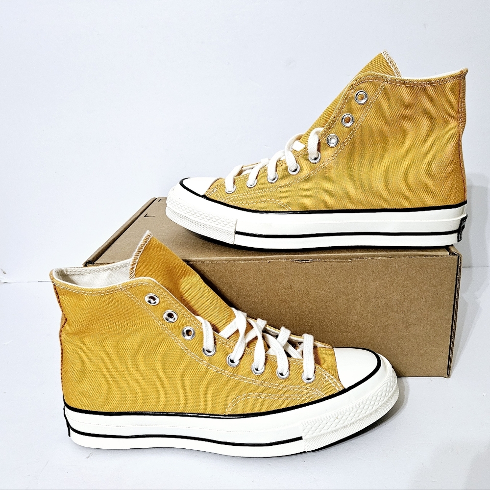 Converse High Top Sneakers in Mustard Yellow